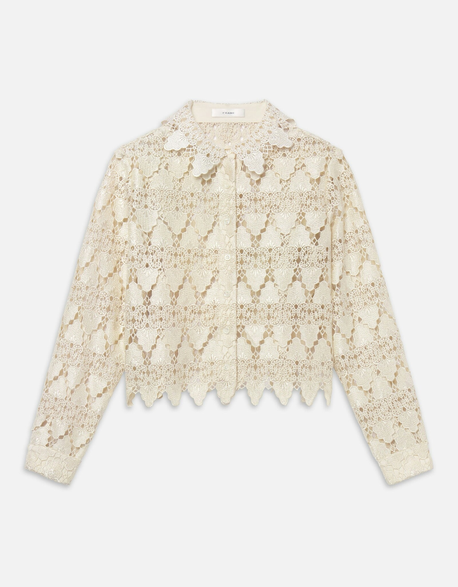 FRAME The Lace Button Up L/S Shirt
