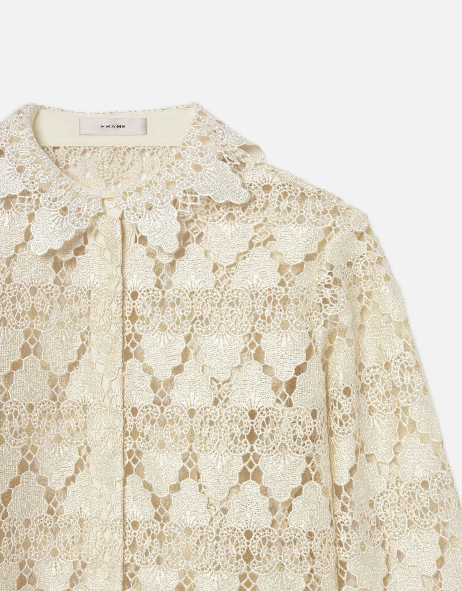 FRAME The Lace Button Up L/S Shirt