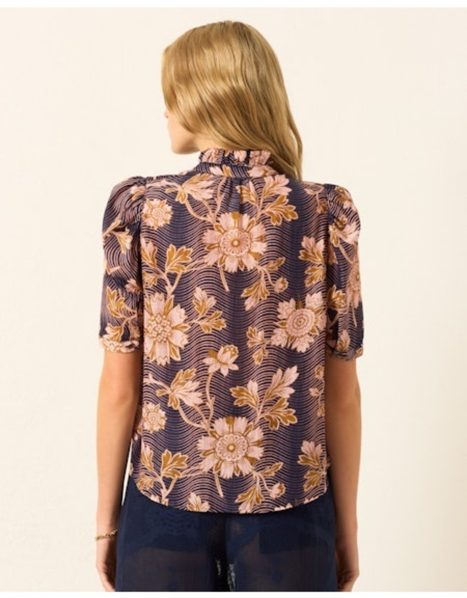 Alix of Bohemia Winn Wavy Zinnia Shirt