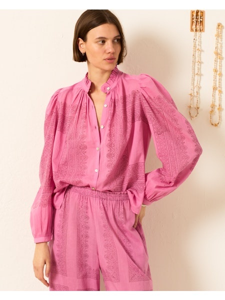 Annabel Fuschia Tile Shirt - Over the Top