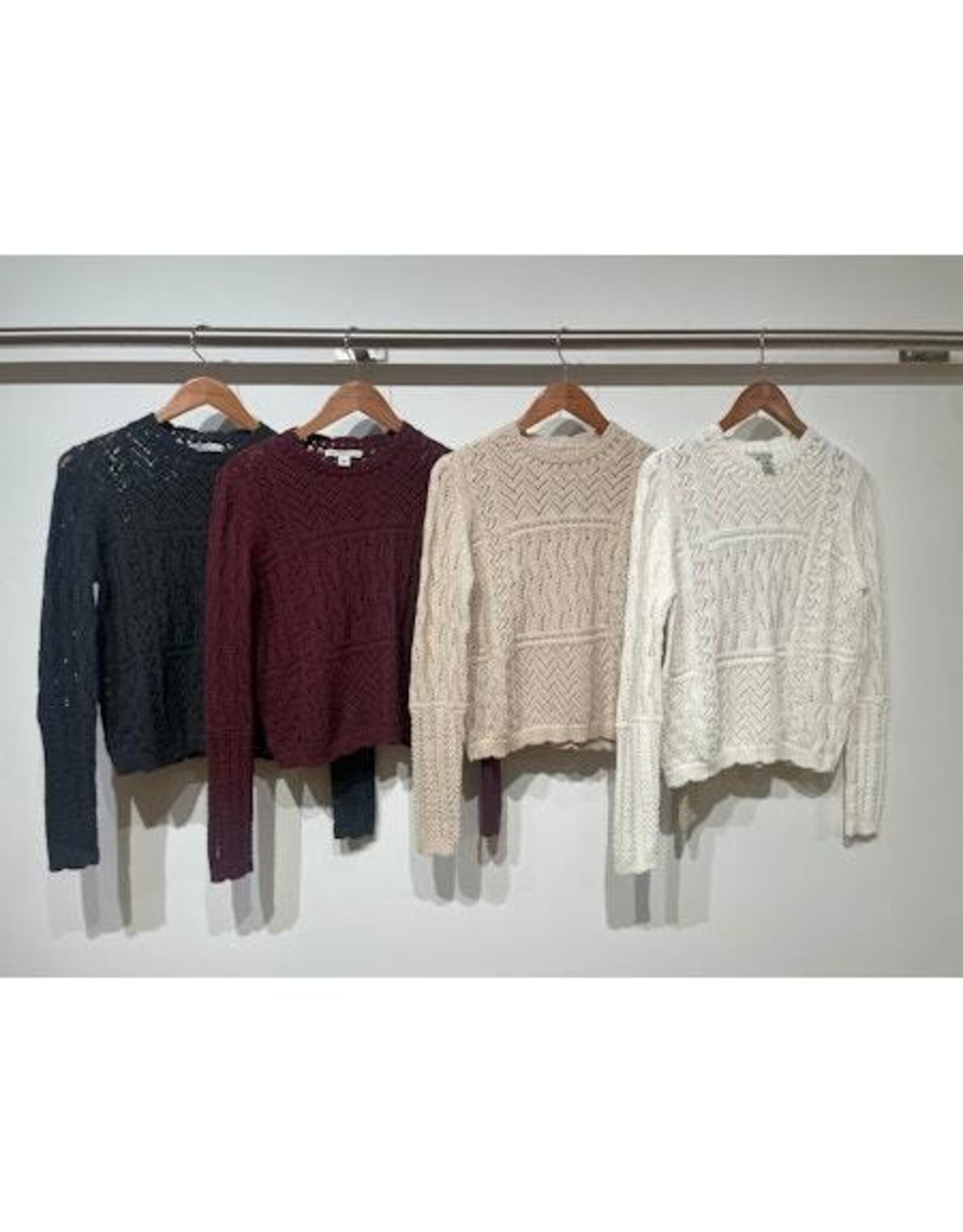 Autumn Cashmere Stitchery Patchwork Crew