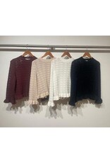 Autumn Cashmere Ruffle Edge Crew