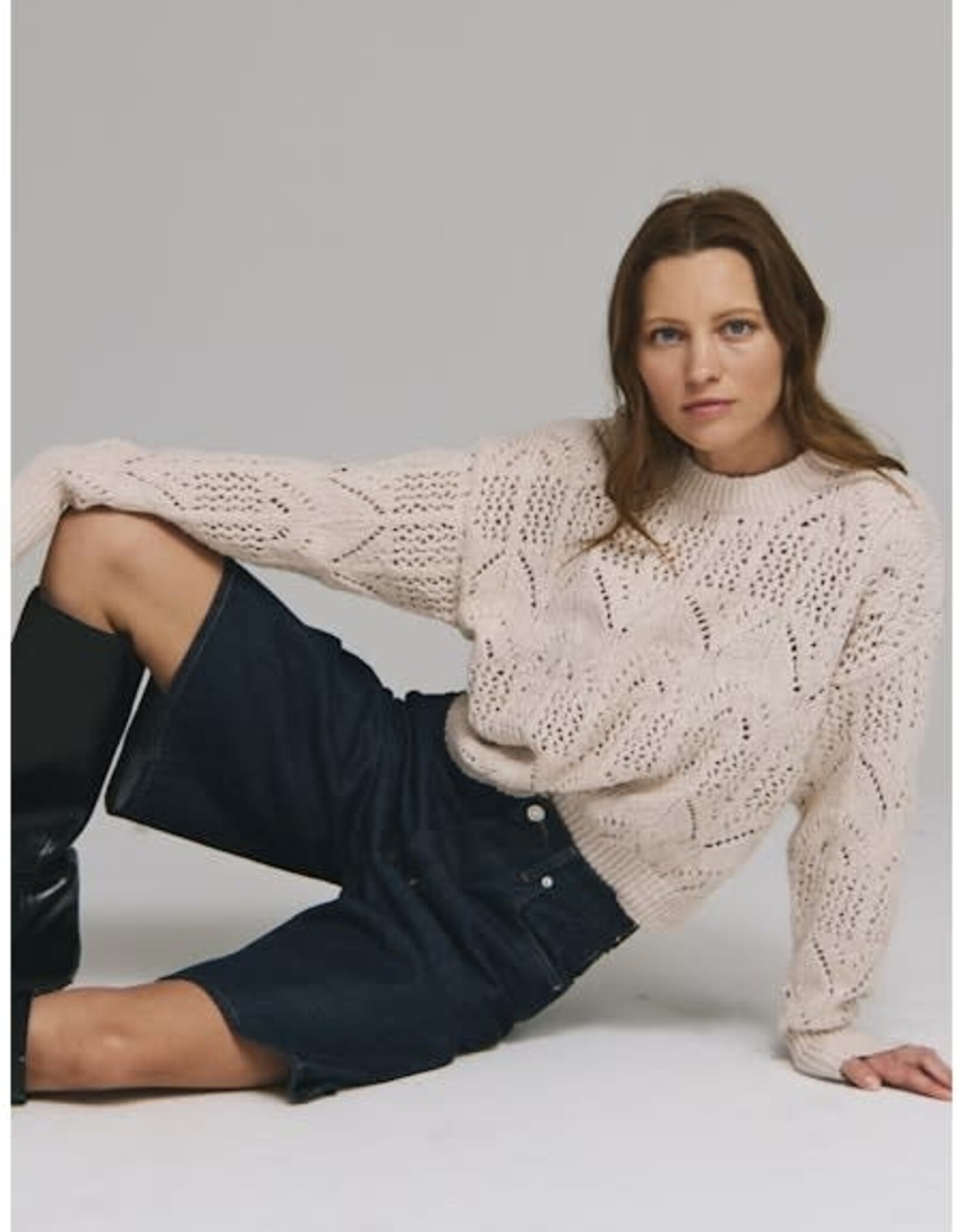Autumn Cashmere Pointelle Crew