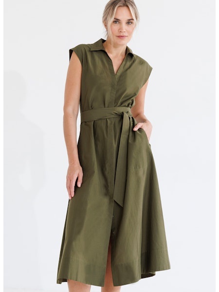 crisp shirt dress GO by GO SILK GO Crisp & Cool Shirt Dress