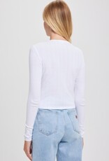 Goldie tees L/S POINTELLE CROP CARDI