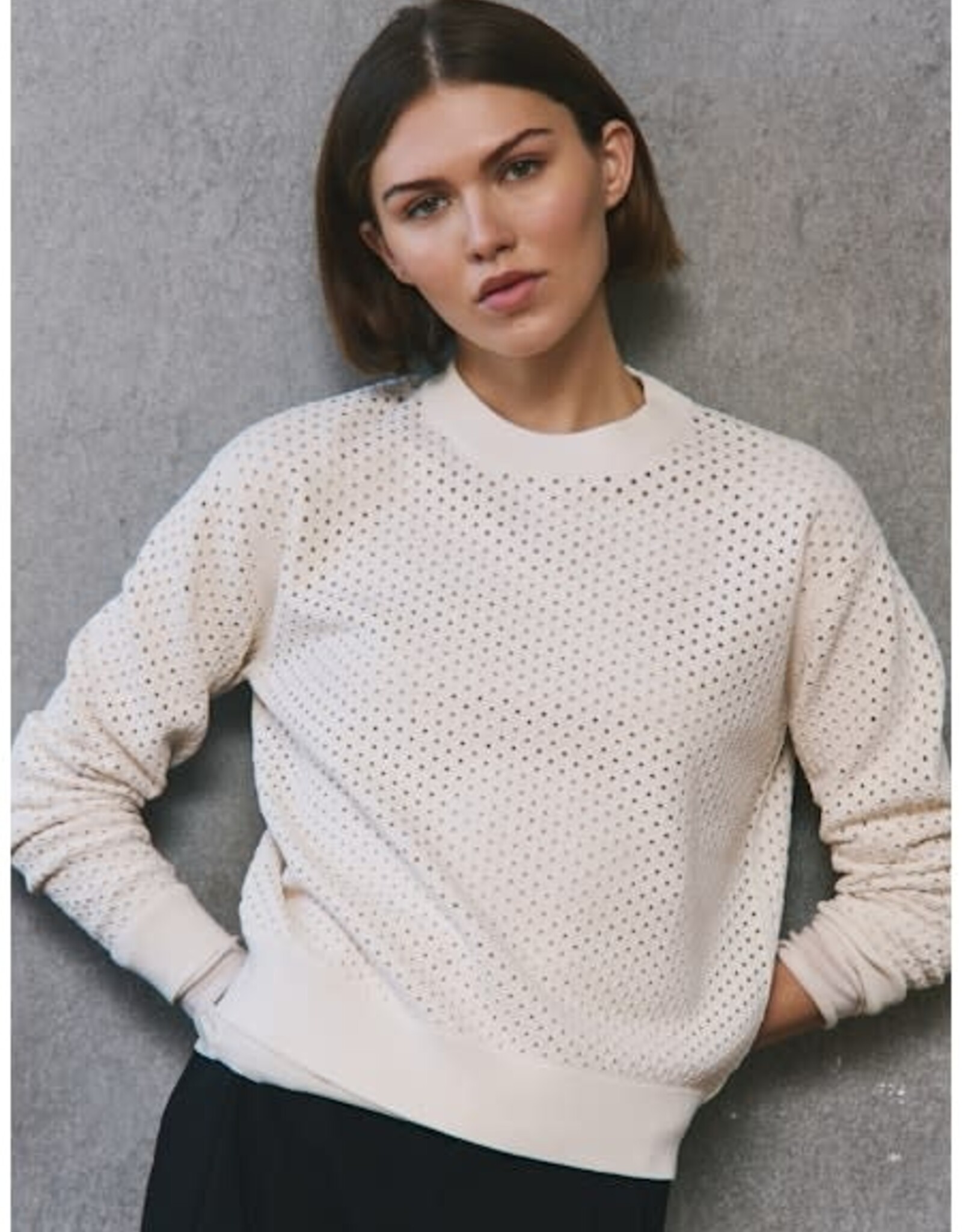 Autumn Cashmere Micro Mesh Crew