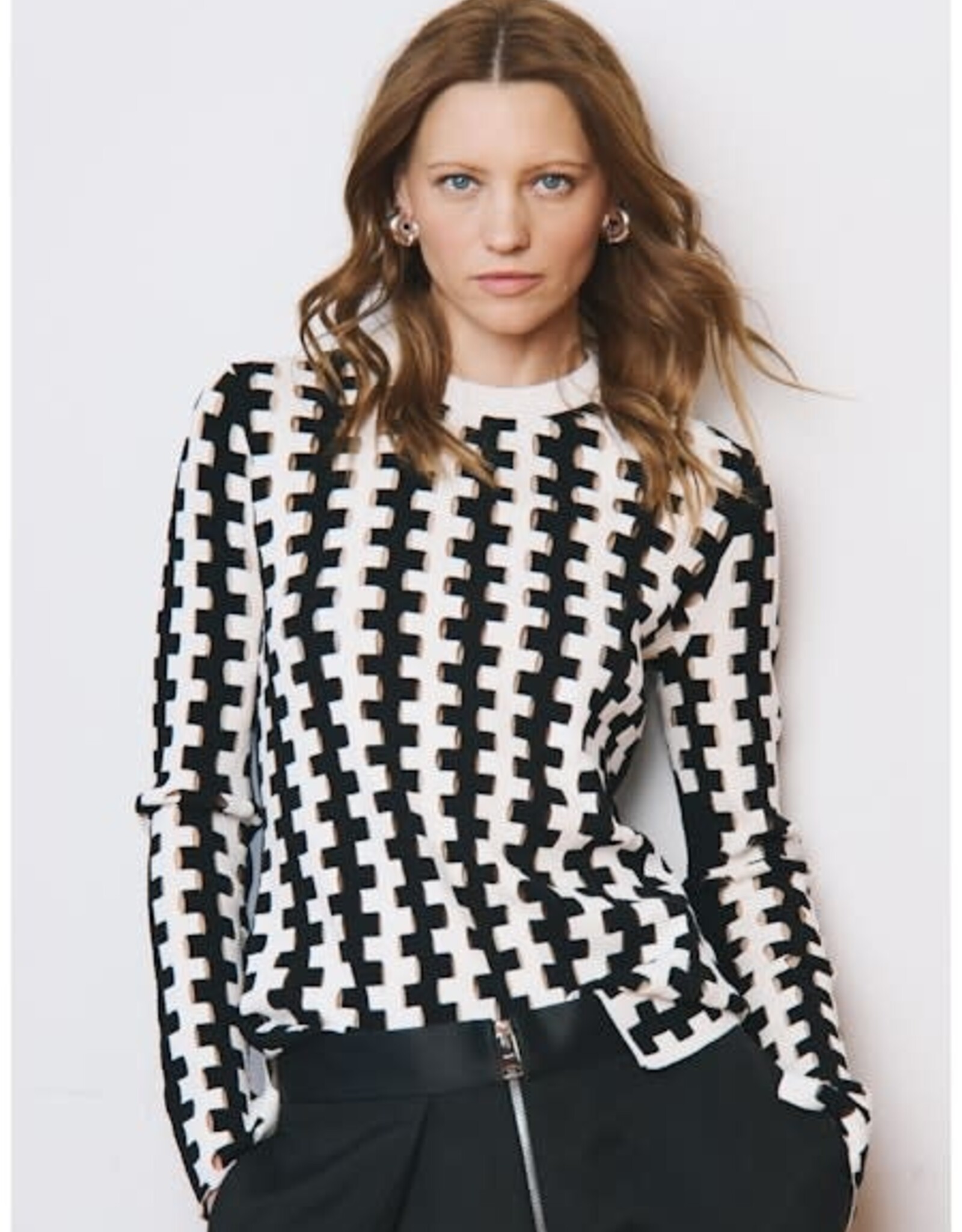 Autumn Cashmere Staircase Stitch Crew