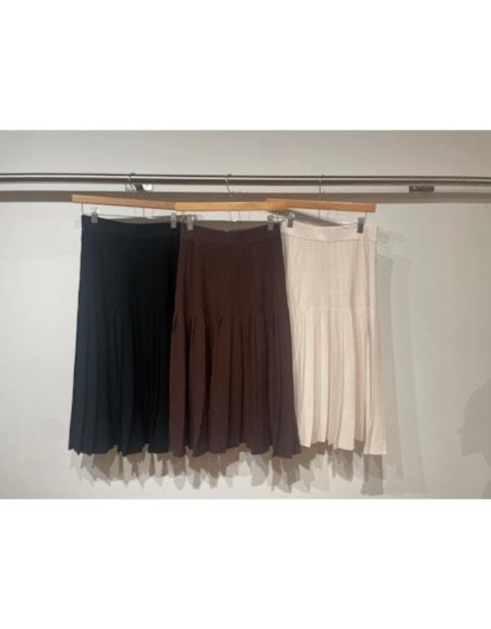 Autumn Cashmere Pleated Skirt