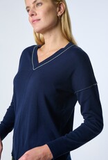 Kokun Navy/Lt Green VNeck