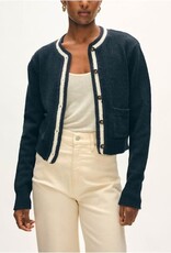 White + Warren Lofty Cotton Crochet Cardigan