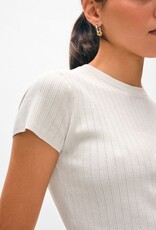 White + Warren Paperfine Pointelle Top