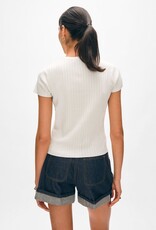 White + Warren Paperfine Pointelle Top