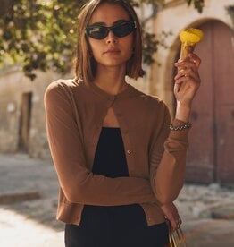 White + Warren Paperfine Crew Cardigan