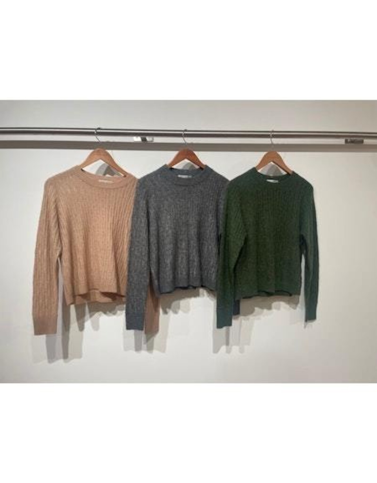 Autumn Cashmere Ladder Stitch Crew