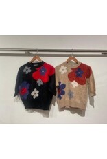 Autumn Cashmere Brushed Elbow Sleeve Floral Crew