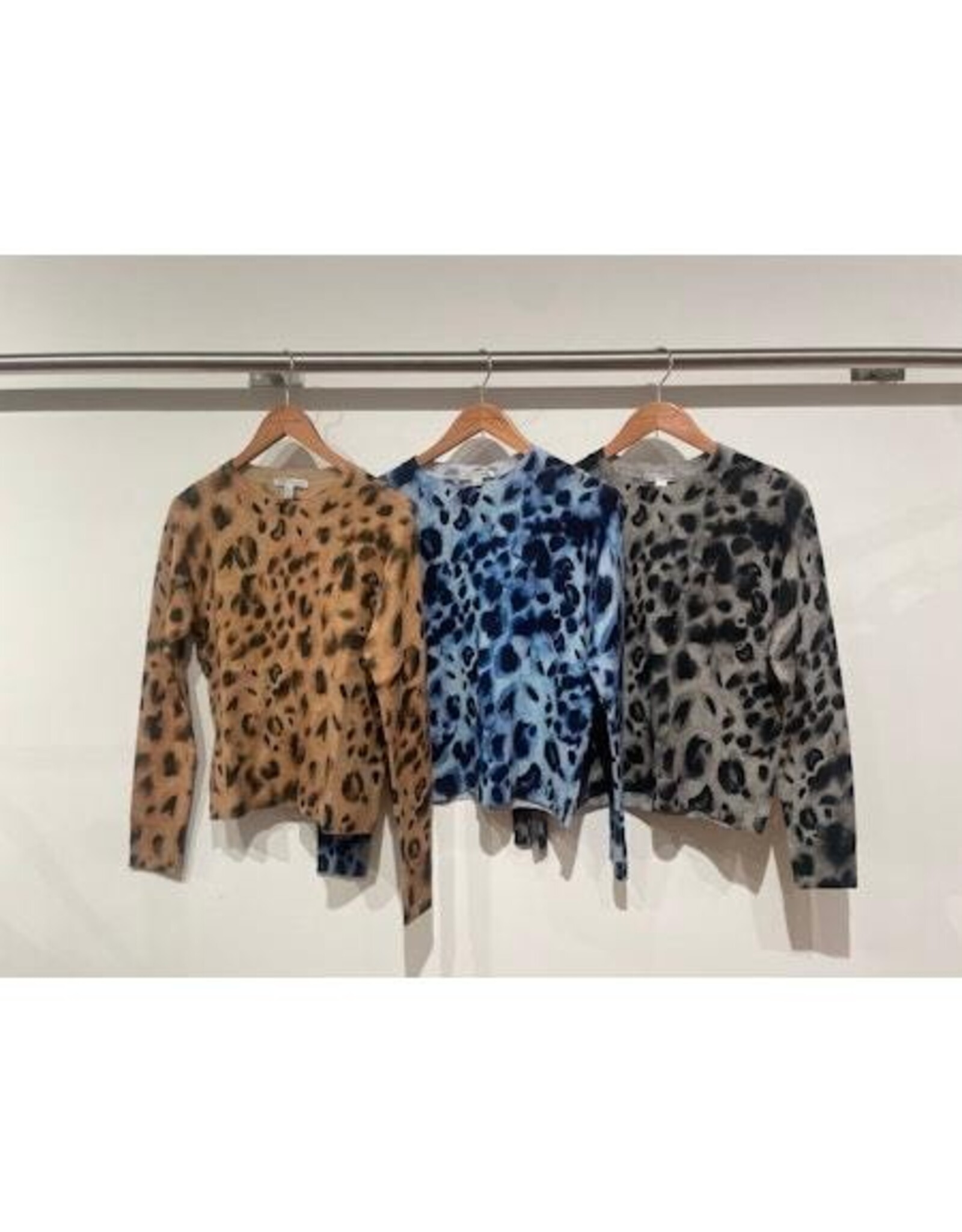 Autumn Cashmere Watercolor Print Crew