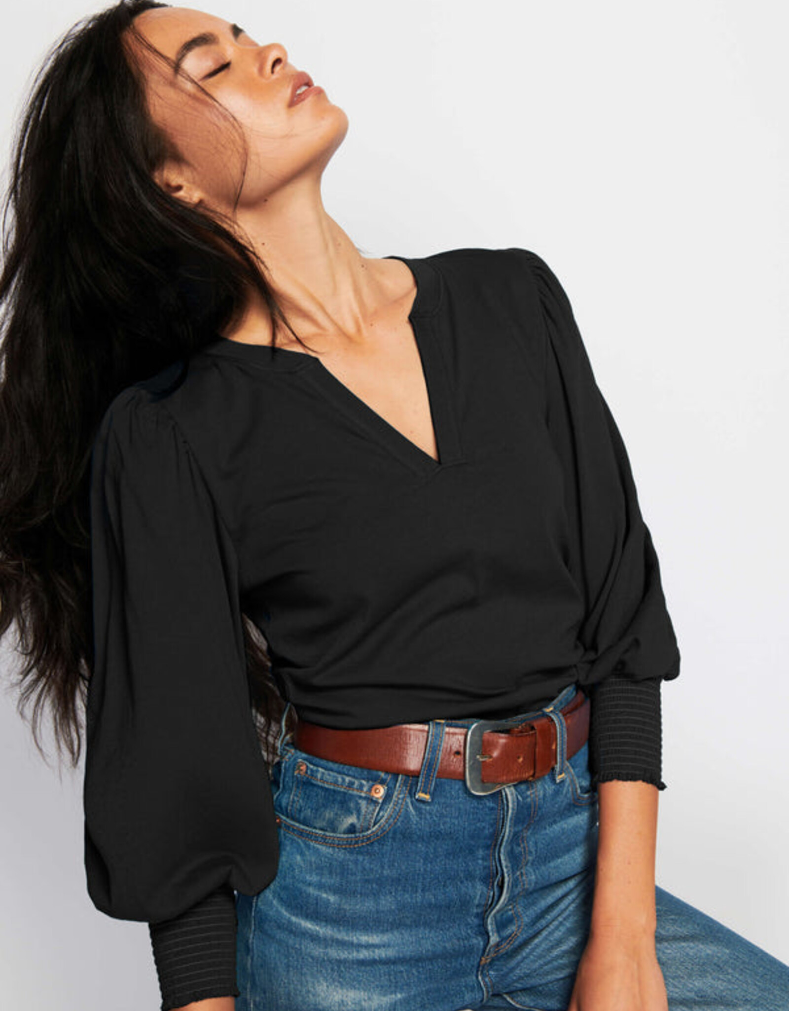 Nation Flora Peasant Top