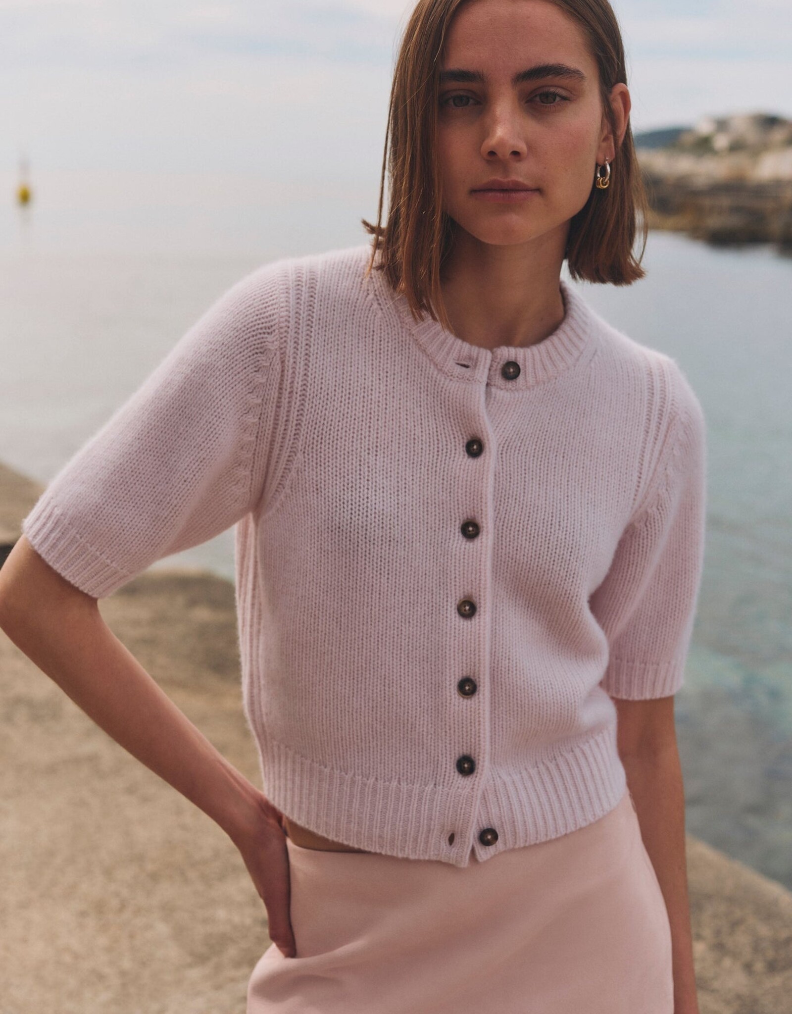 White + Warren Elbow Sleeve Cardigan