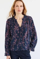 GO by GO SILK Go Girly Blouse Forget Me Not