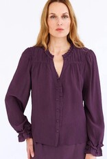 GO by GO SILK Go Girly Blouse Prune