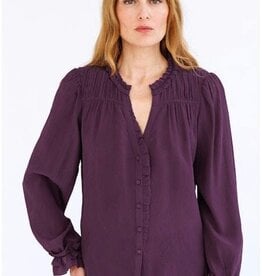 GO by GO SILK Go Girly Blouse Prune