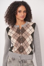 REPEAT CASHMERE Argyle CARDIGAN