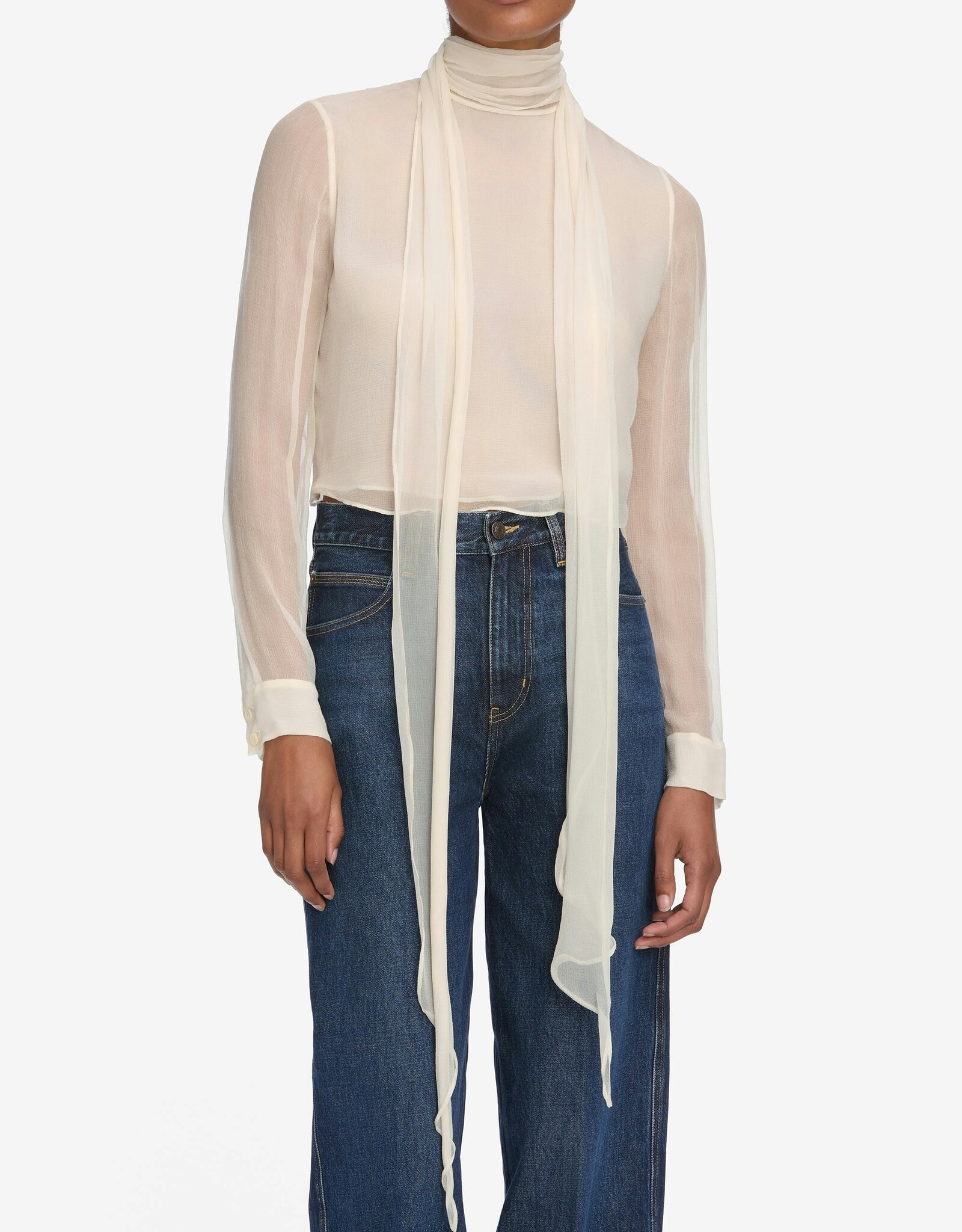 FRAME The Wisp Tie Blouse