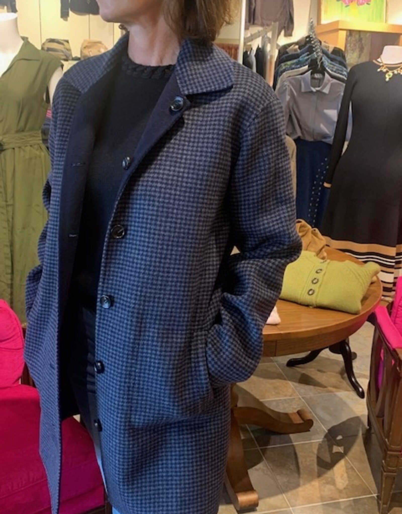 Elliott Lauren Reversible Houndstooth Coat
