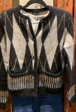 MINNIE ROSE  Argyle Crew Jacket