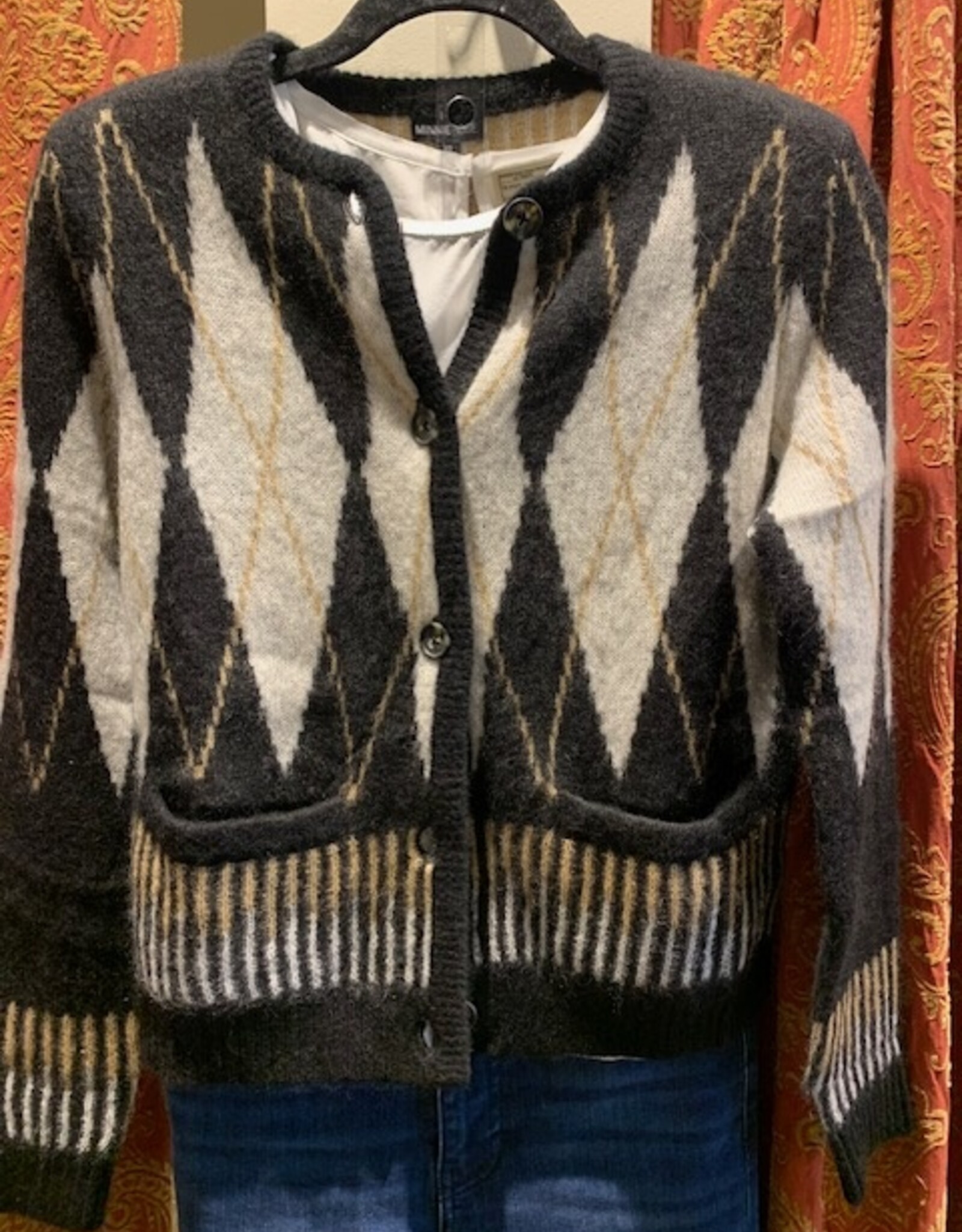 MINNIE ROSE  Argyle Crew Jacket