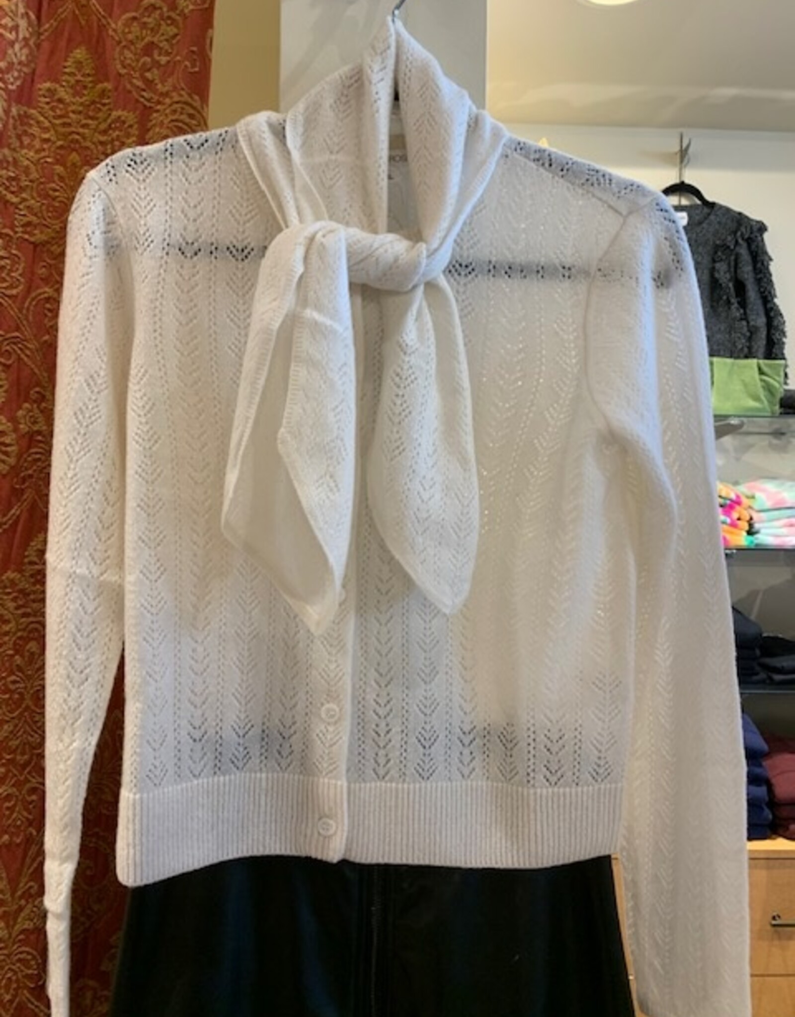 MINNIE ROSE 94191 Tie Up Cardigan