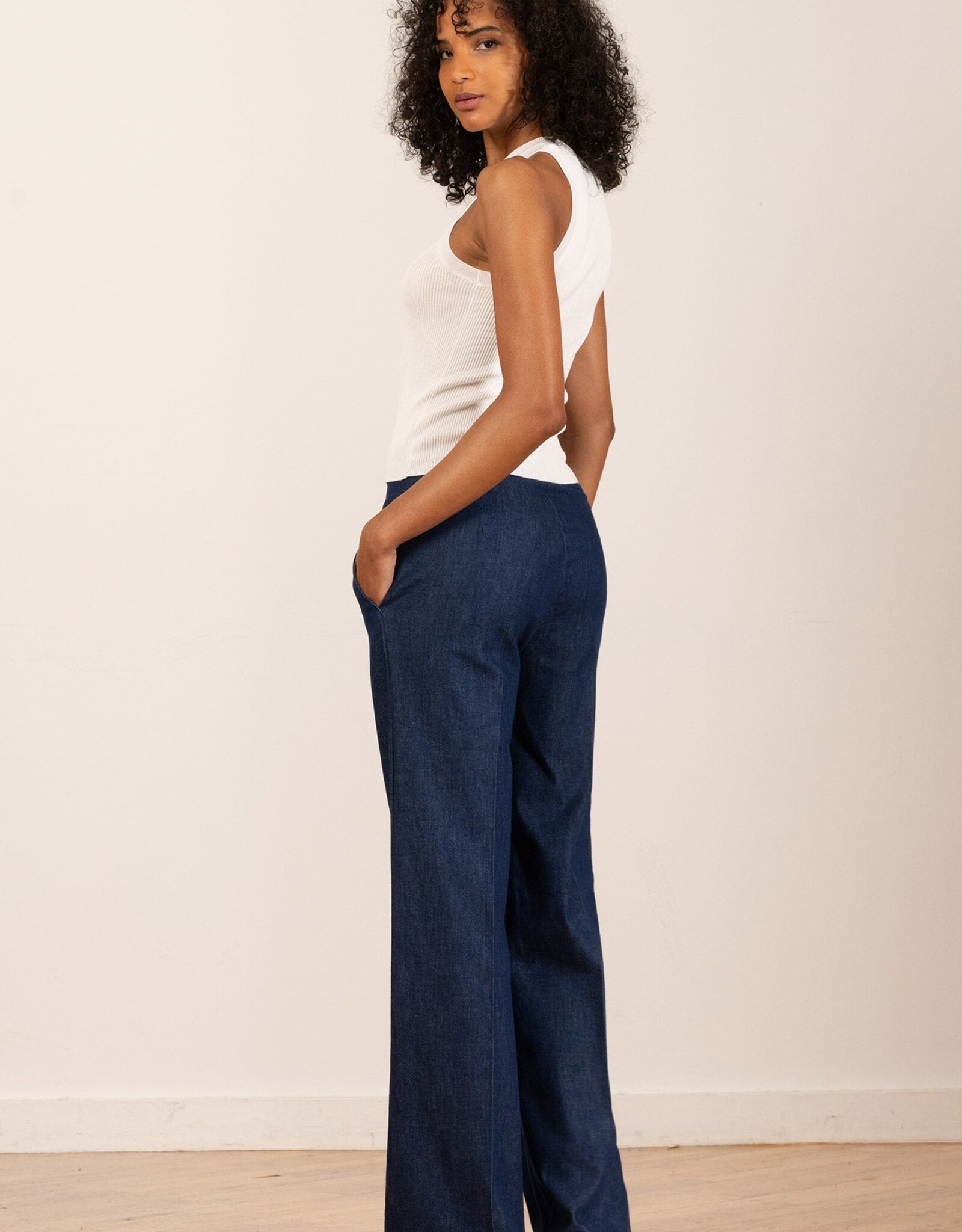 Avenue Montaigne Carla Pant Dk Denim