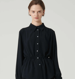 Beatrice Black Blouse w/Tie