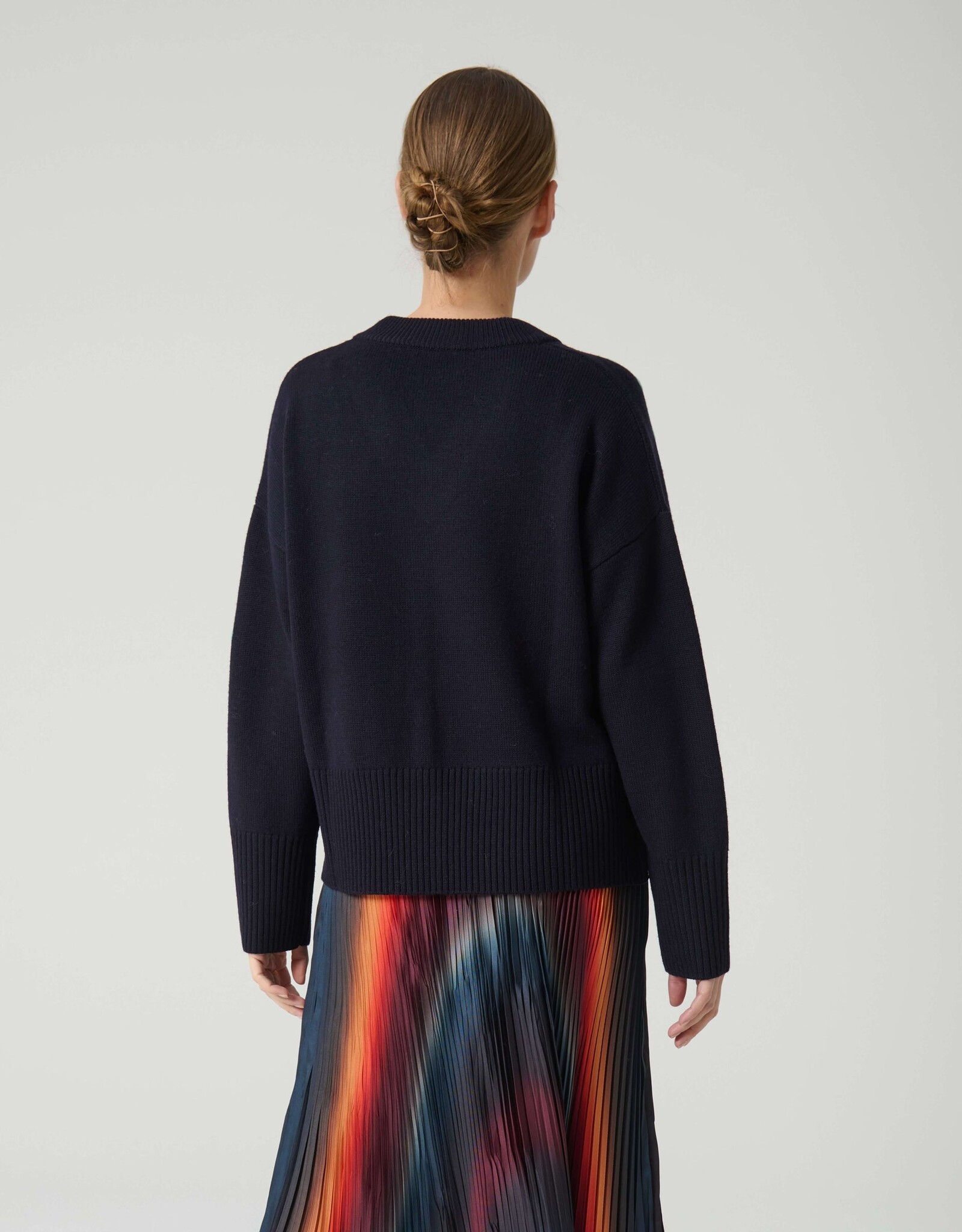 Beatrice Maglia 8706 Sweater w/Leaf Print