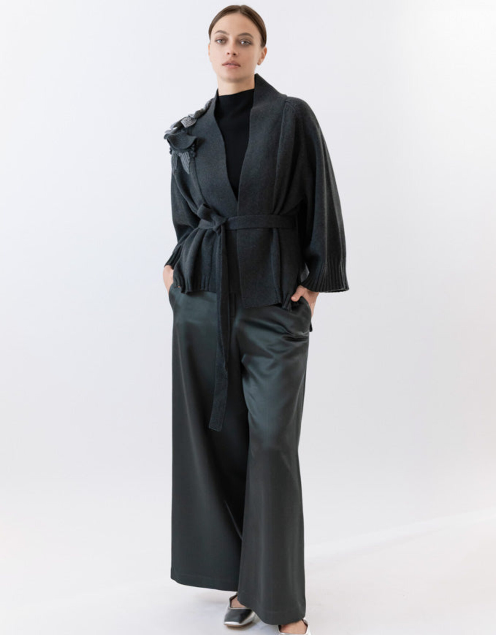 PSOPHIA Flower Tie Cardigan