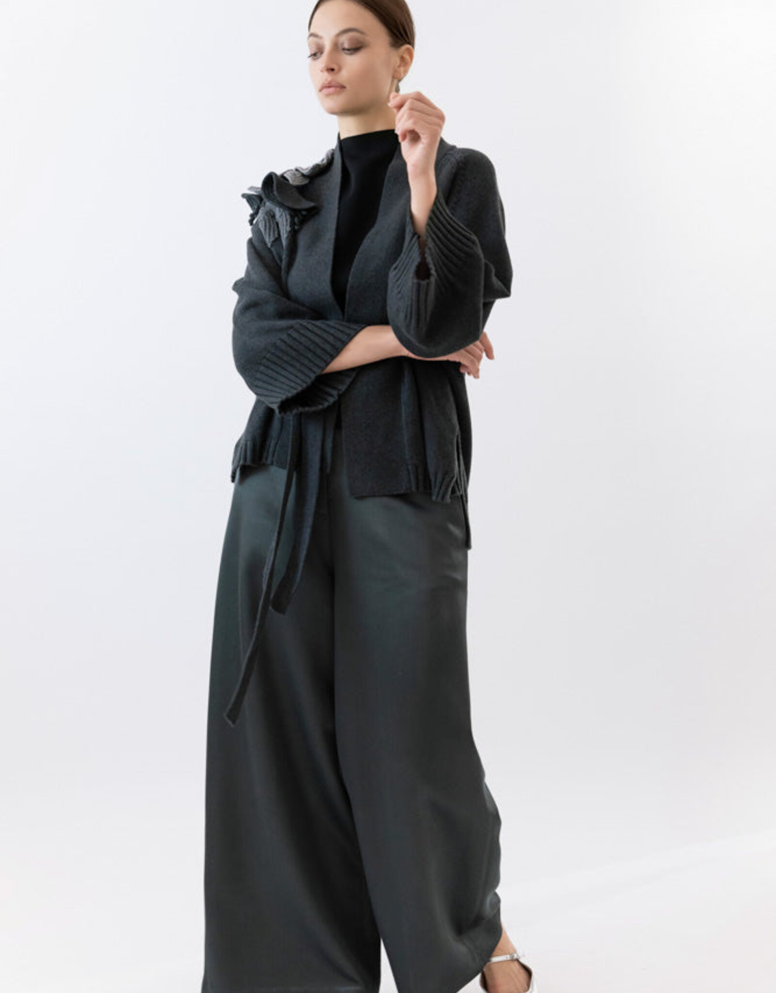 PSOPHIA Flower Tie Cardigan