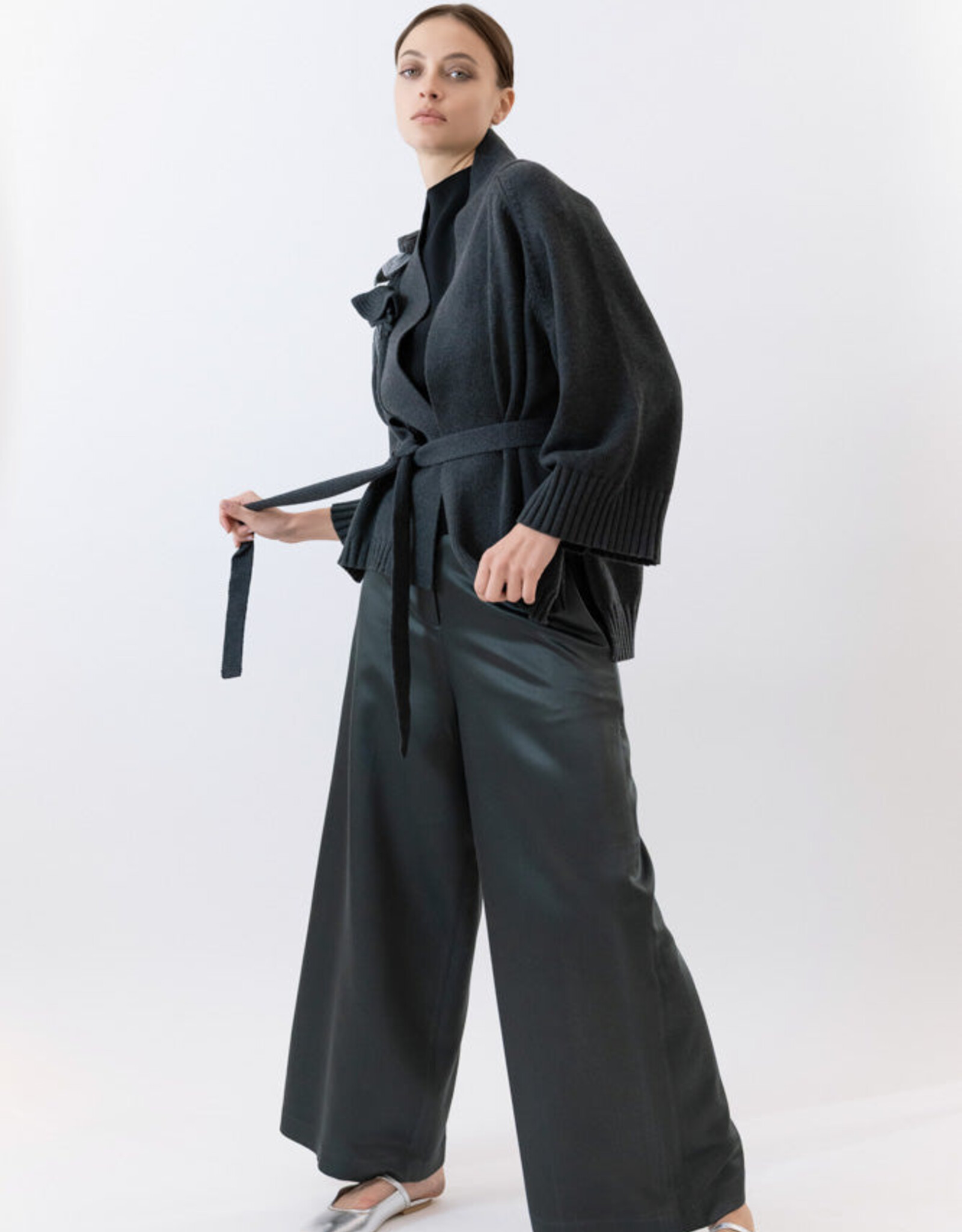 PSOPHIA Flower Tie Cardigan