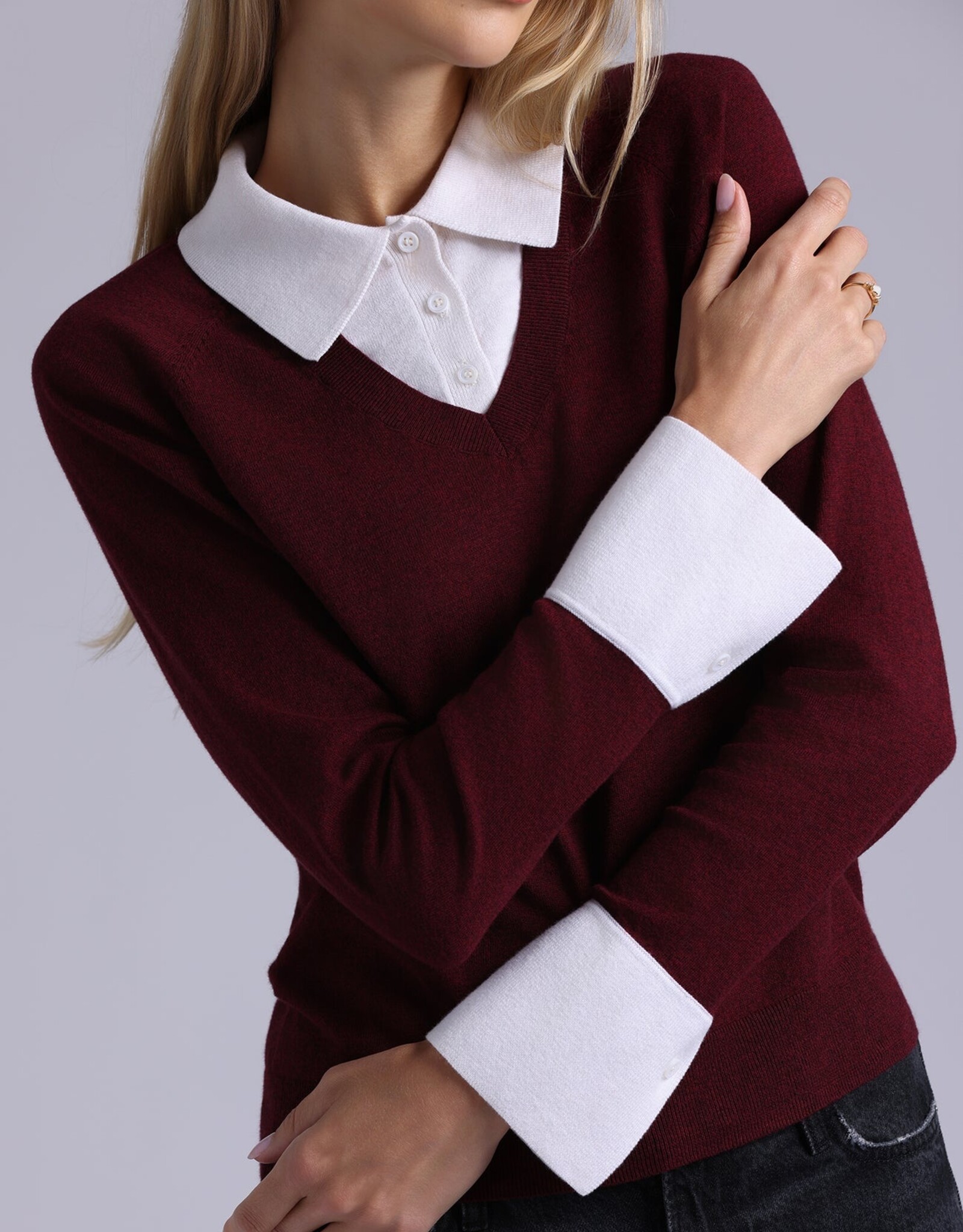 MINNIE ROSE Cotton Cash Polo Top