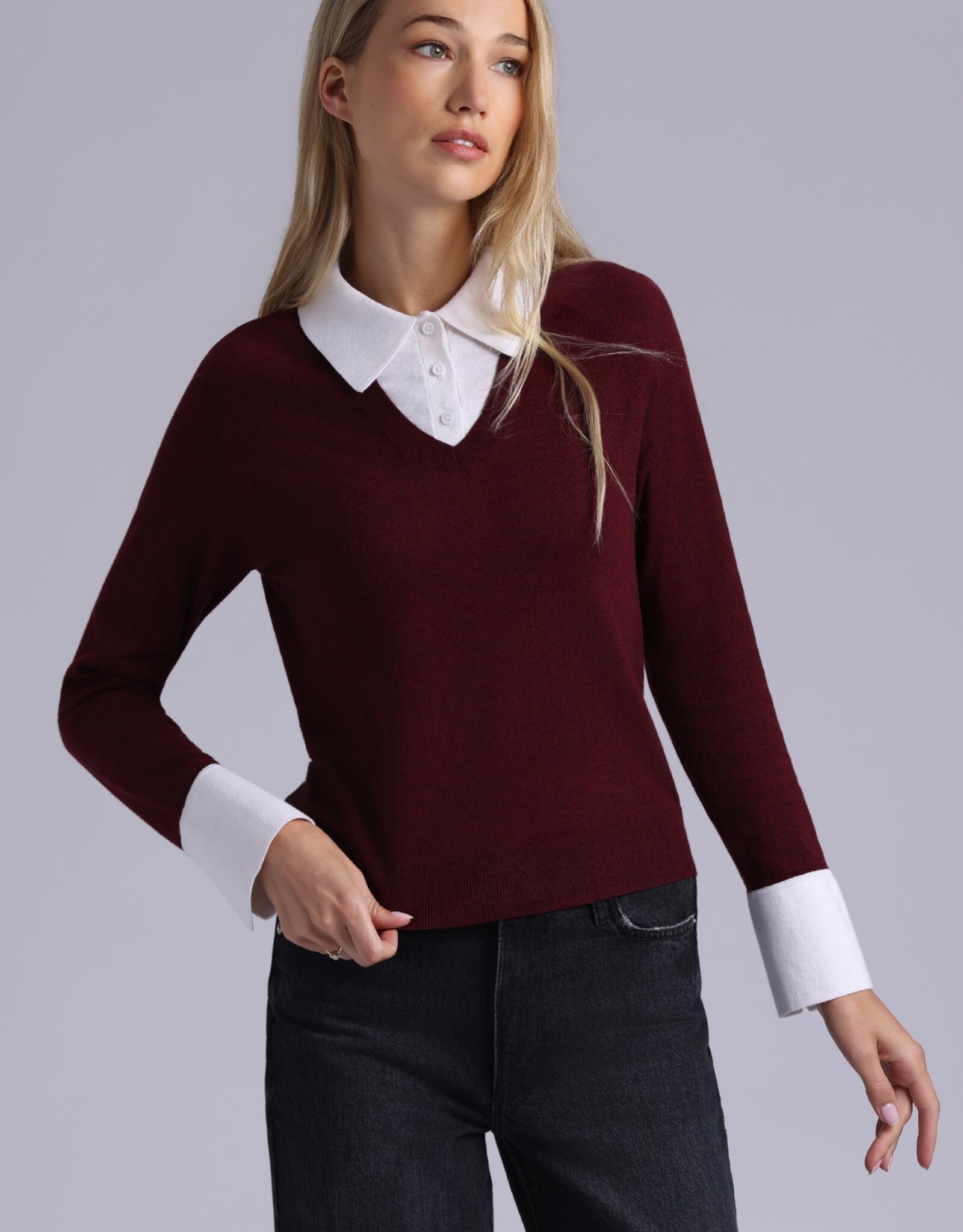 MINNIE ROSE Cotton Cash Polo Top