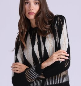 MINNIE ROSE Argyle Crew Jacket