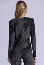 MINNIE ROSE 94105 Lace Crew Neck