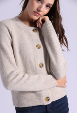 MINNIE ROSE 94197 Cash Silk Relaxed Crew Cardi