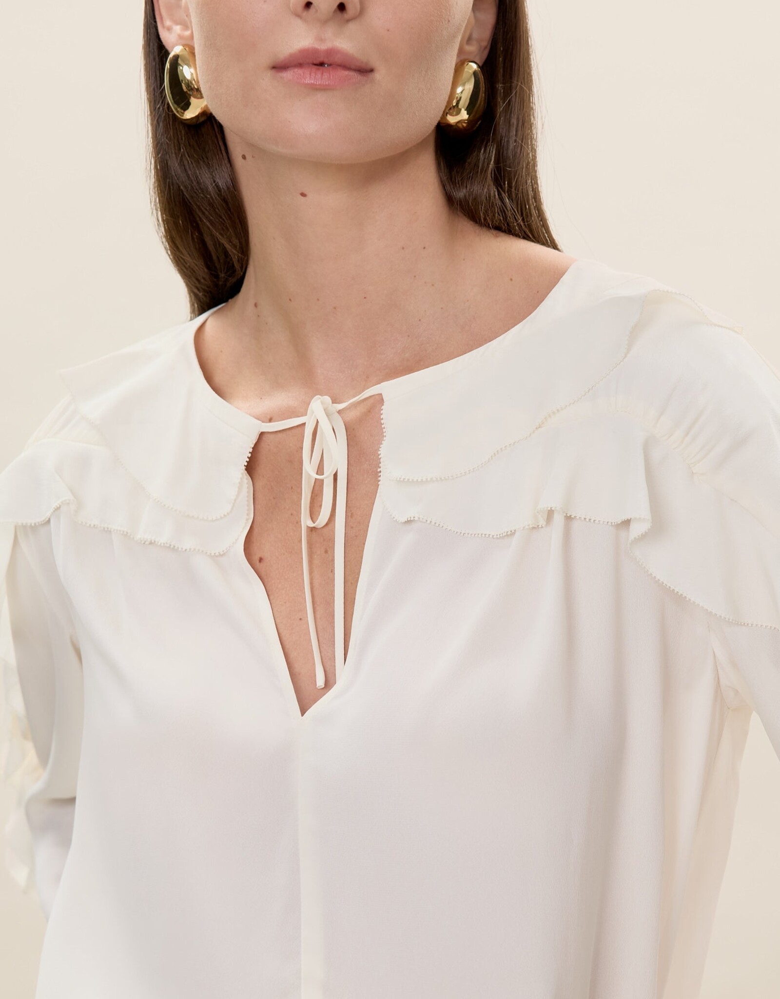 REBECCA TAYLOR Lillith Ruffle Blouse