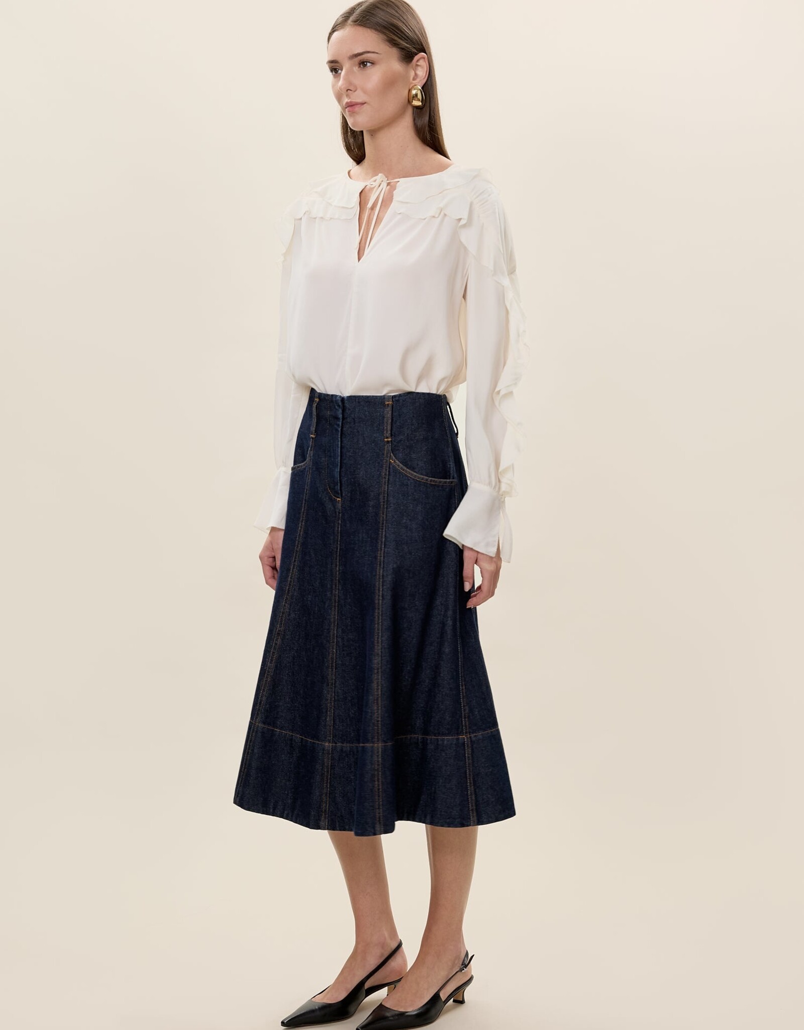 REBECCA TAYLOR Lillith Ruffle Blouse