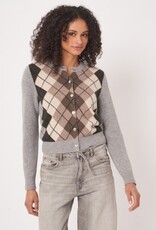 REPEAT CASHMERE Argyle CARDIGAN