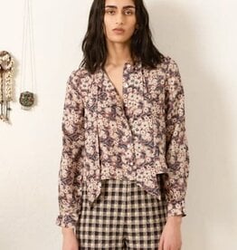 Alix of Bohemia Chancery Sepia Floral Shirt