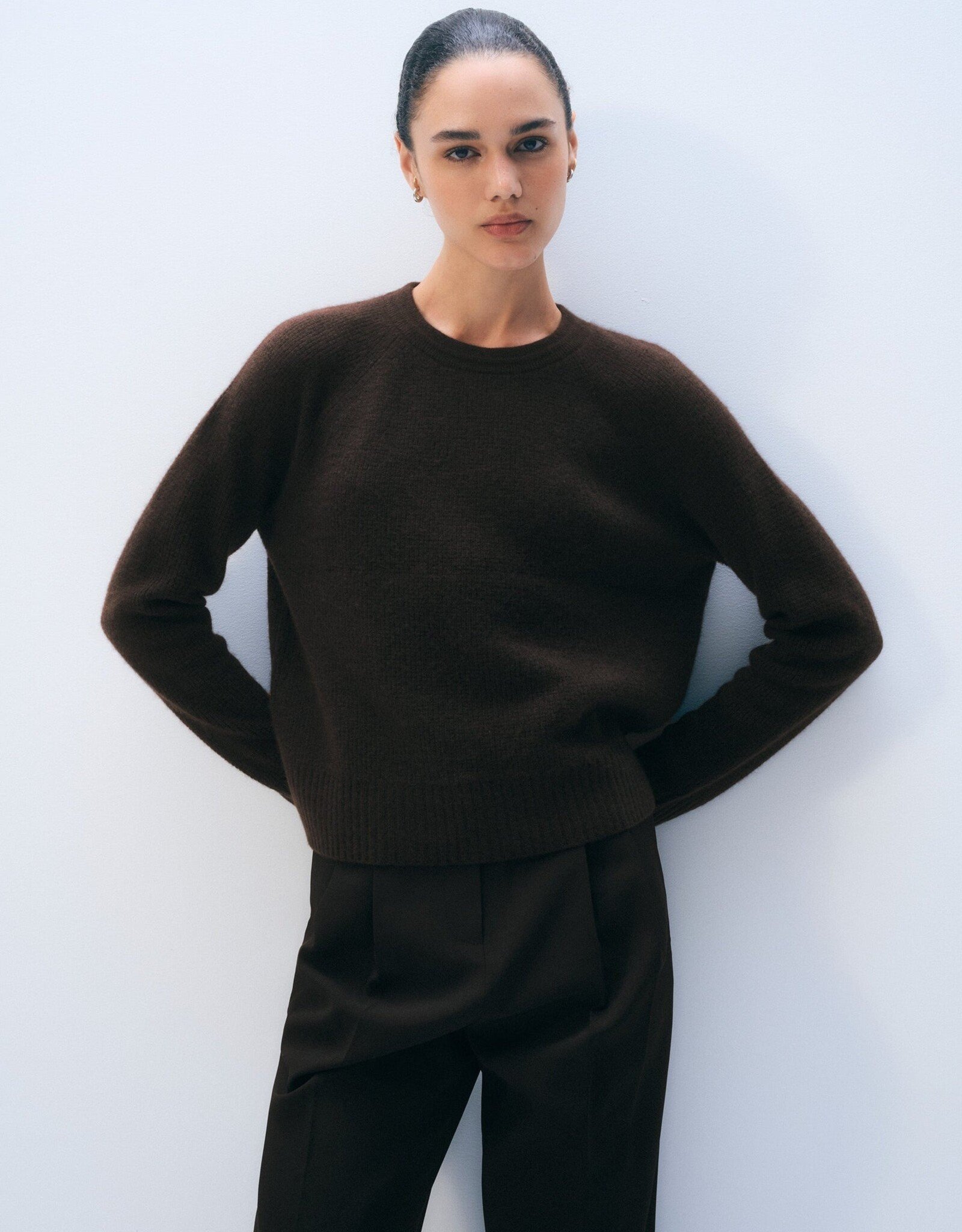 White + Warren Waffle Sweater
