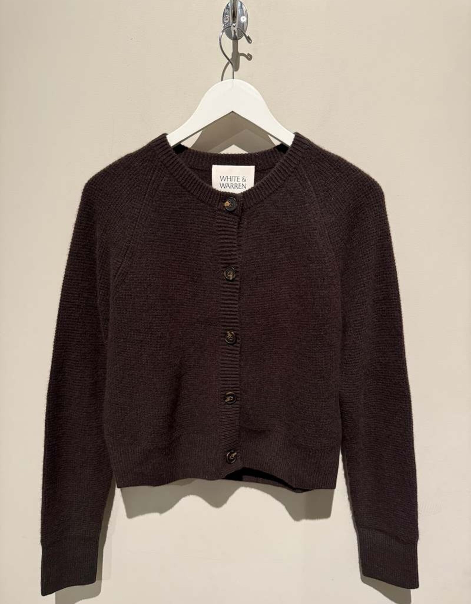 White + Warren Waffle Cardigan
