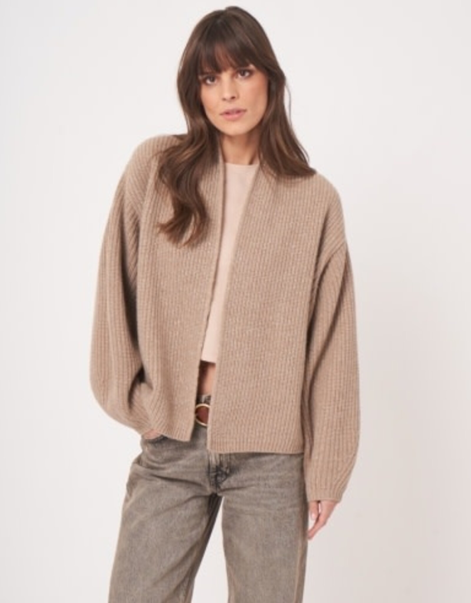 REPEAT CASHMERE Sparkle Open Cardi