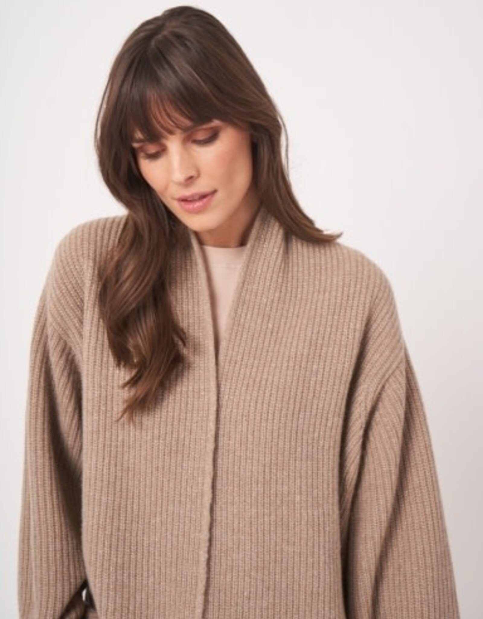 REPEAT CASHMERE Sparkle Open Cardi